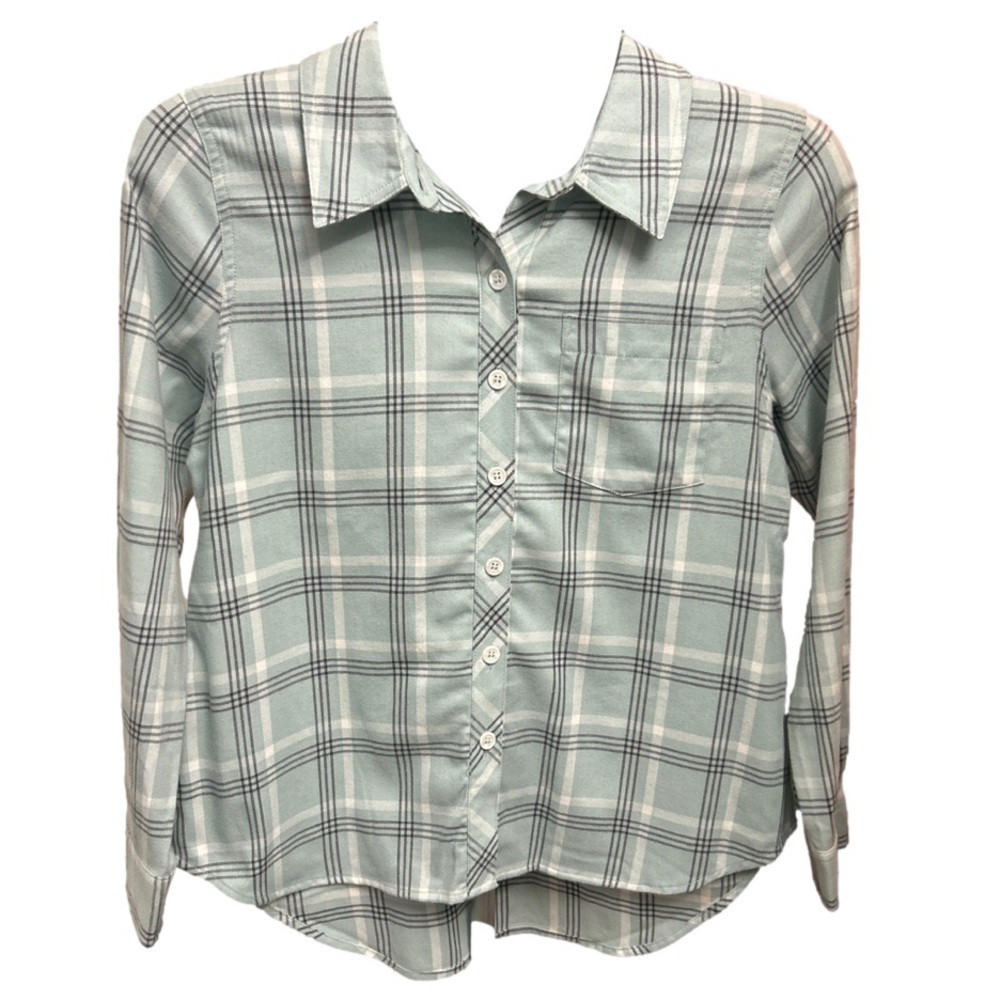 NWT Christopher & Banks Women's Asymmetrical Button-Down Flannel, Small